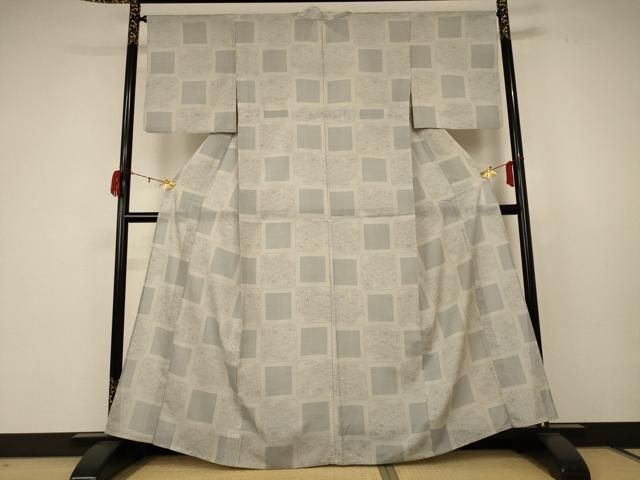 平和屋着物＊夏物 本場大島紬 夏大島 紗 幾何学文様 正絹 逸品 AABA5527sx