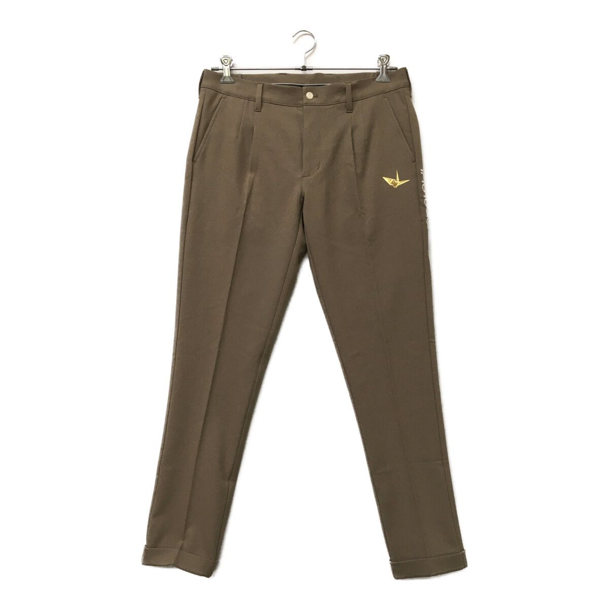 未使用　1PIU1UGUALE3 茶ゴルフパンツ　XL　春夏初秋シャカストレッチ 未使用1PIU1UGUALE3 茶ゴルフパンツXL春夏初秋シャカストレッチ