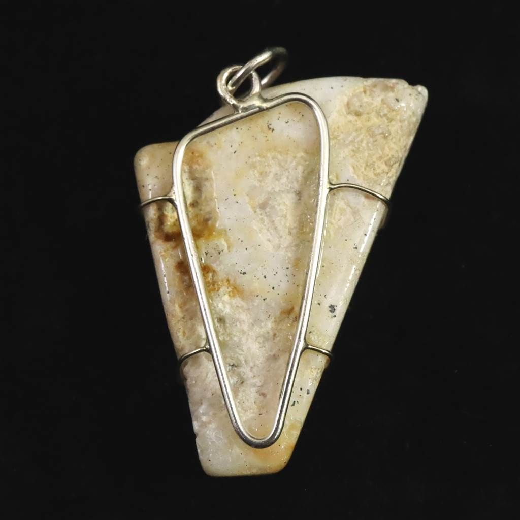 H＆E社 ハニー＆クリームアゼツライト(AZOZEO) タンブル ペンダント