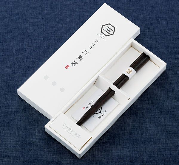 三代目黒檀六角箸 大 KS-1040(0283008)