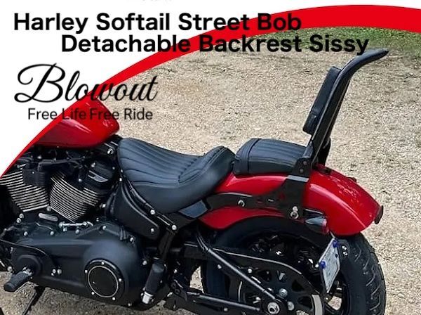 Blowout Breakout Fat Boy FXSB FLFBS FXBB 2018年〜 ハーレー M8ソフテイル シーシーバー バックレスト 背もたれ デタッチャブル ブラック ミルウォーキエイト