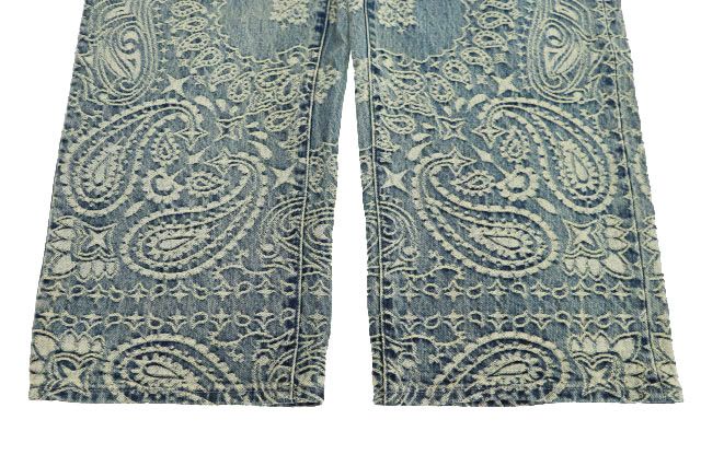 U字バギーデニム opium archive n2b y2k シュプリーム SUPREME 25SS Bandana Jacquard Baggy Jean ロゴ