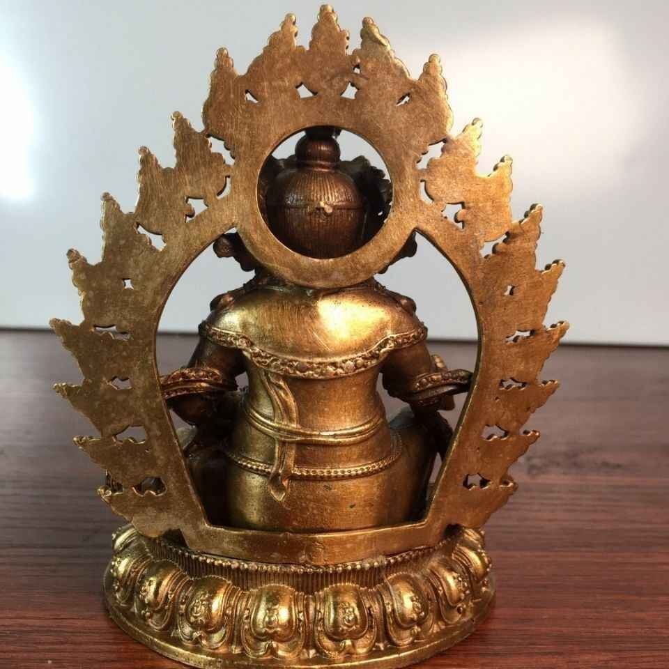 極細工 仏教古美術 銅器 仏像 黄財神 の家仏堂に 置物を奉納する