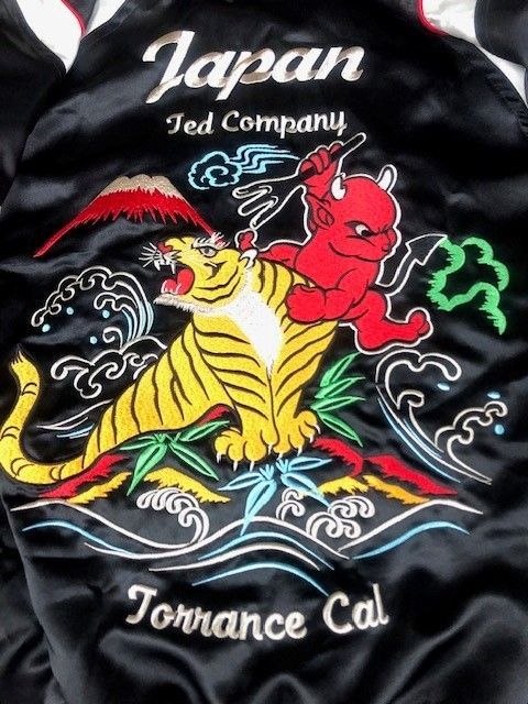 豪華刺繍 TED COMPANY 別珍 サテン リバーシブル スカジャン 40 豪華刺繍 TED COMPANY 別珍 サテン リバーシブル スカジャン 40