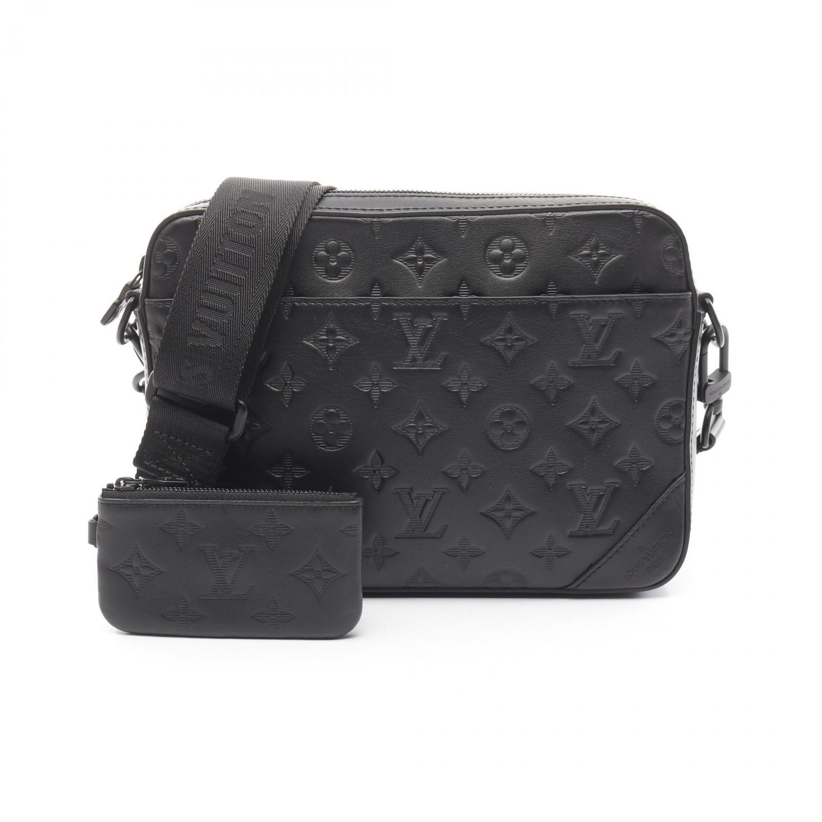 ルイ ヴィトン LOUIS VUITTON ショルダーバッグ デュオ メッセンジャー M69827 ノワール レザー デュオ メッセンジャー メンズ Used A