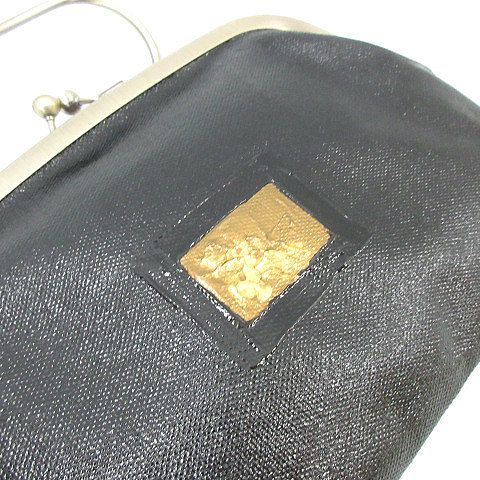 フシカ fucica GAMA KUROBENI 黒漆 がま口 バッグ 黒 ブラック
