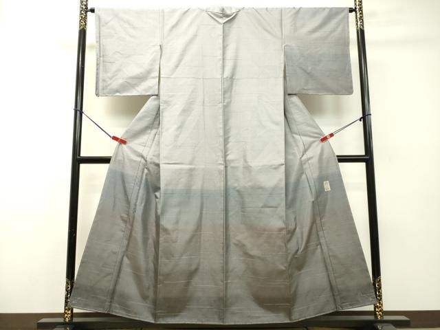 平和屋着物○京の名門 じゅらく謹製 訪問着 紬地 漢方草木染 霞文 正絹  