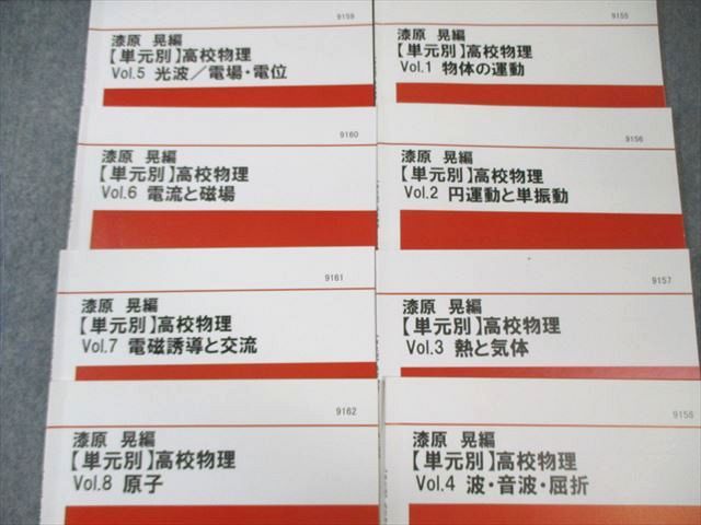 代ゼミ 【単元別】 高校物理 Vol.1〜8 原子/物体の運動など テキスト通年セット 状態良品 計8冊 漆原晃 024S0D 代ゼミ 【単元別】 高校物理 Vol.1～8 原子/物体の運動など