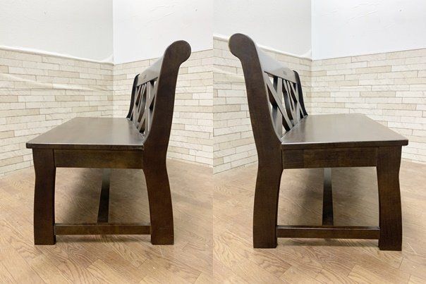 【愛知周辺手渡し大歓迎】カリモク ルスティックRUSTIC】 2人掛ベンチ 公式】アンティーク家具ラフジュ工房商品詳細ページ☆中古