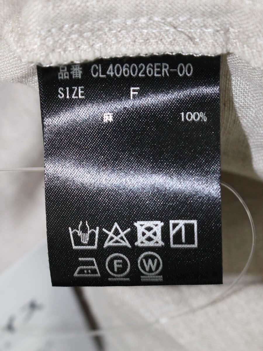  カレンソロジー チュニック F ベージュ リネン 麻 半袖 チュニック