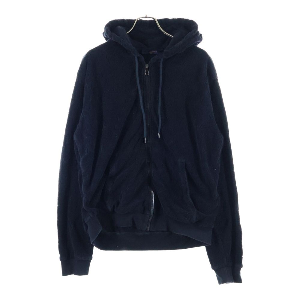 LOUIS VUITTON ルイヴィトン モノグラムフレンチテリー ジップスルーフーディ ブラック RM232Q Y44 HPY41W