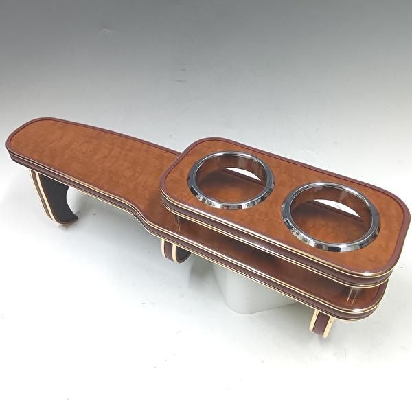 30ヴェルファイア アルファード後期 19 12～ フロントテーブル ウッド 茶ｘゴールド LAWEED_CL