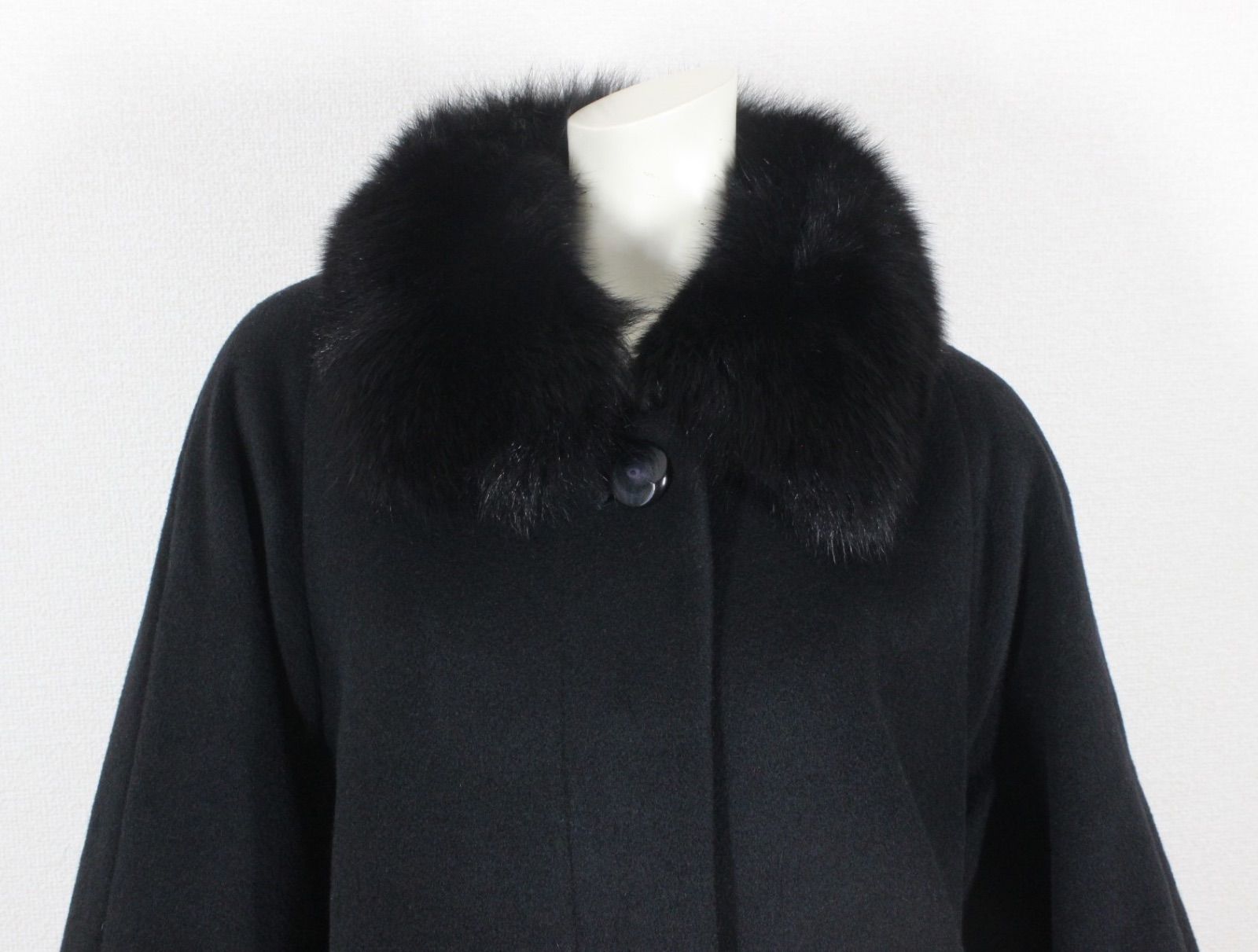 L46【新品未使用】カシミヤ100％ コート M レディース ブルー 