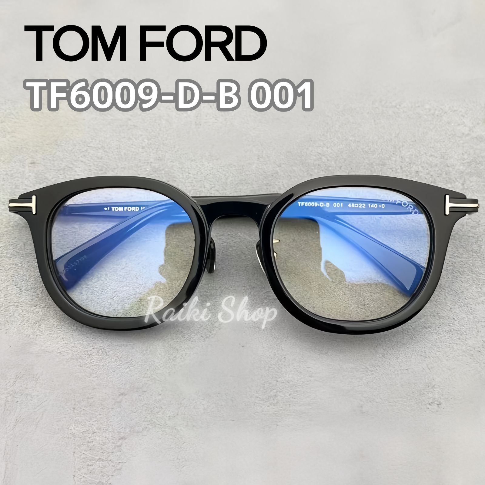 TOM FORD トムフォード TF6009-K-B 001 メガネ 日本企画 丸みのあるボスト 眼鏡 51サイズ ブラック|ゴールド