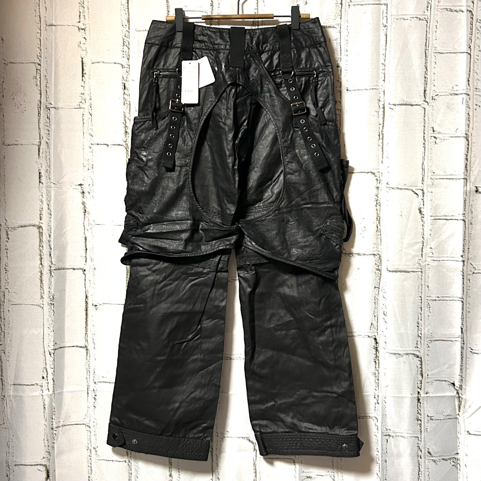 【美品】バッファローボブズ Noir ガスマスク カーゴパンツ ブラック 1 新品タグ付き 美品 未着用 BUFFALO BOBS バッファローボブズ