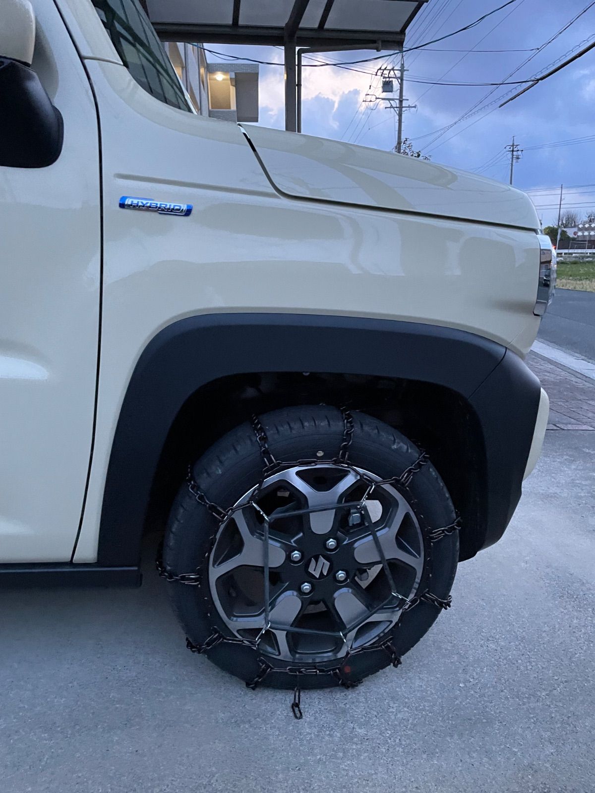 185R14用タイヤチェーン バンド付き