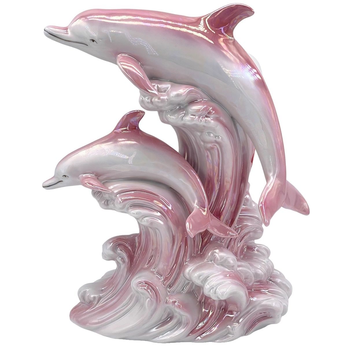 空瓶☆バースセレクション ピンクドルフィン 3匹 陶器ボトル 500ml