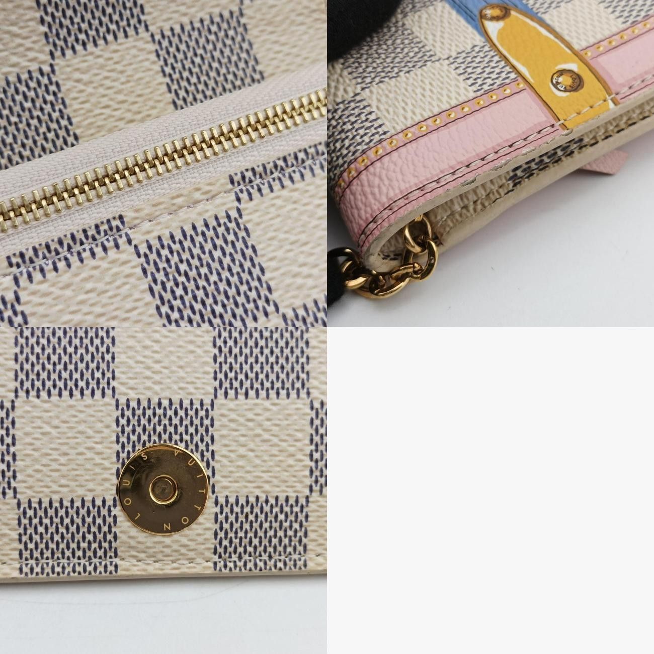 ルイヴィトンサマートランクポシェット アズール ウォレット　N60108 LOUIS VUITTON ルイヴィトン ダミエアズール ポシェット
