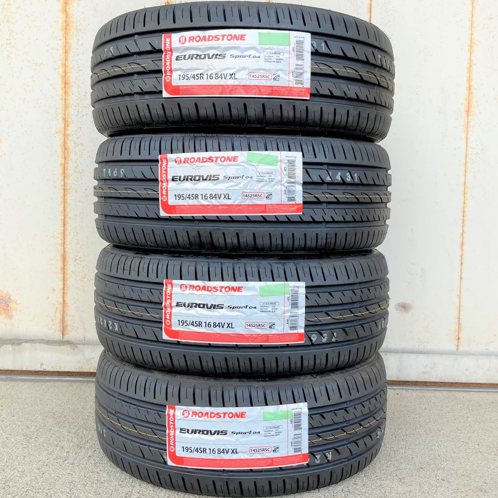 195/45R16 サマータイヤ 新品 ４本セット ロードストーン ユーロビス スポーツ04 2022年 195/45/16 195-45-16  195 45 16 LO0015-3 - メルカリ