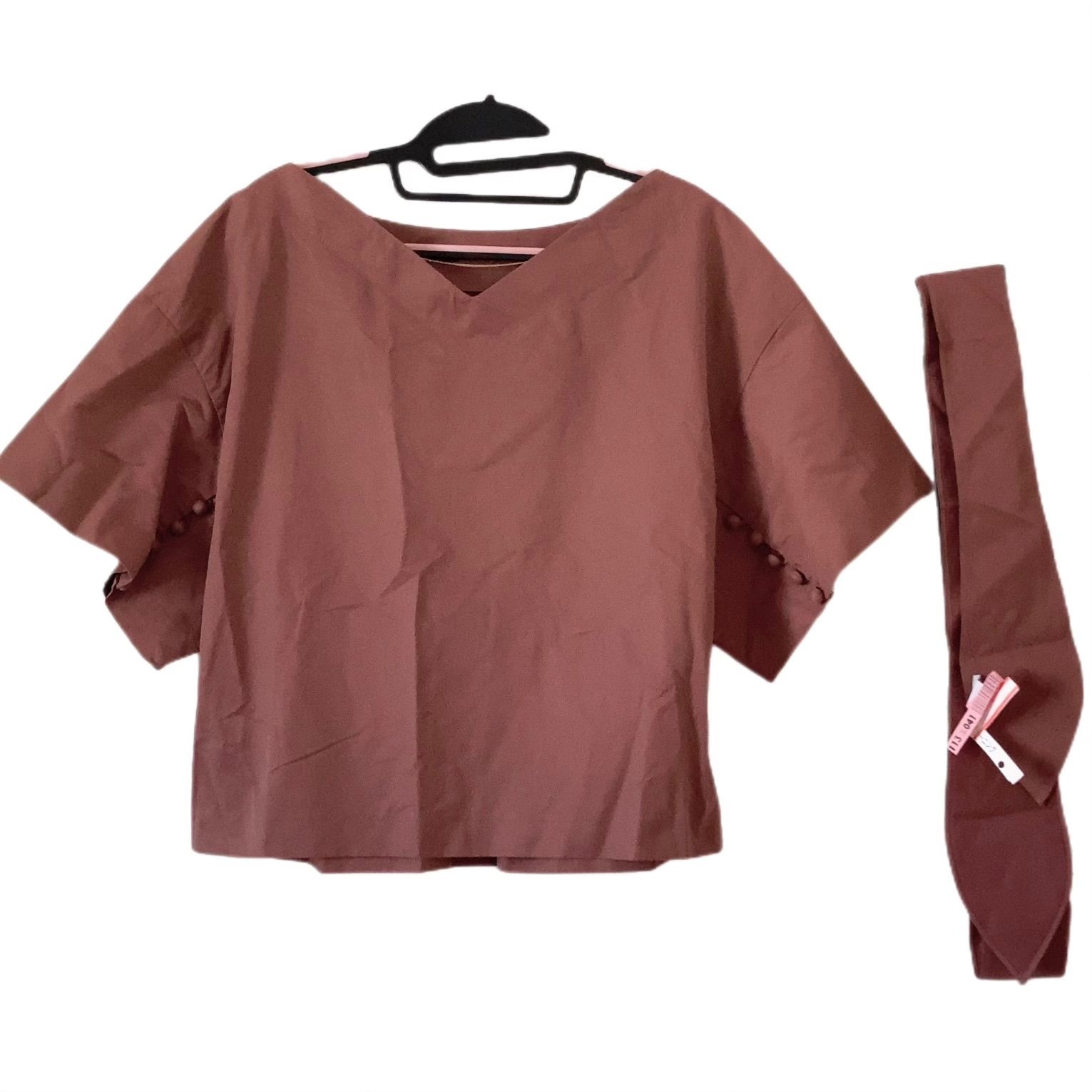 z1401 【美品】ADORE アドーア クリアコットンバックチェーン付き 