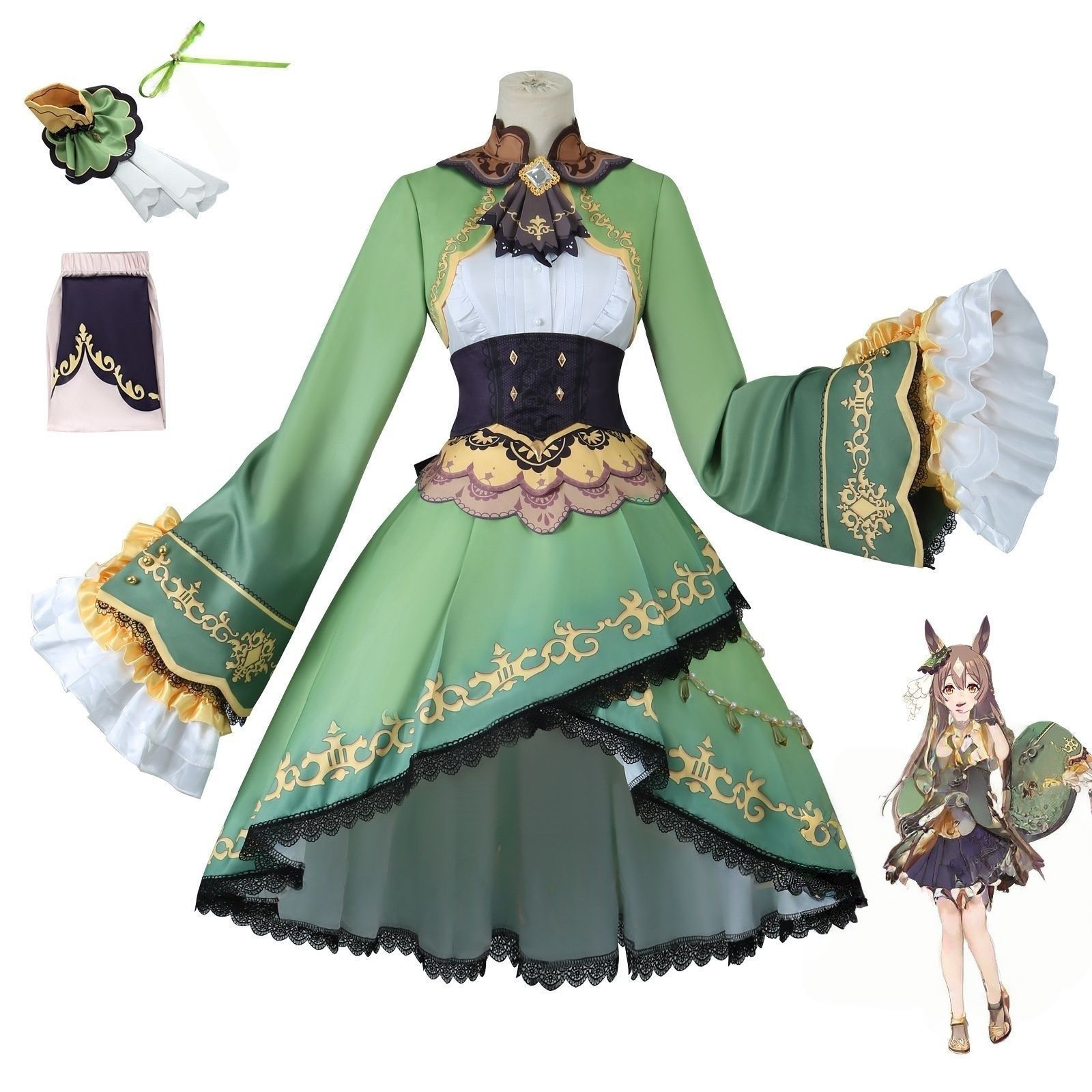 136 ウマ娘 キタサンブラック コスプレ 衣装　靴　フルセット ウマ娘プリティーダービー キタサンブラック コスプレ衣装