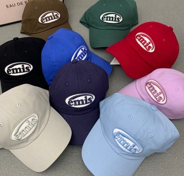 emis】TONE ON TONE WAPPEN BALL CAP_9colors キャップ ☆韓国