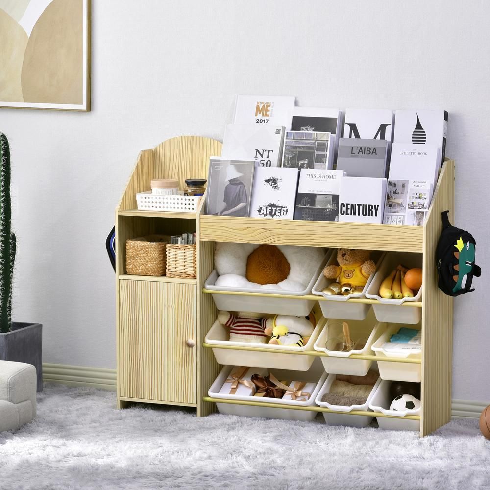 絵本棚 絵本ラックおもちゃおもち収納 収納 天然木引き出し 玩具箱収納