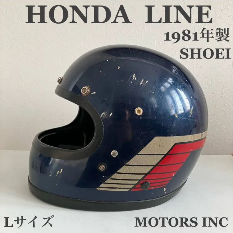 HONDA LINE☆ビンテージヘルメット Lサイズ 族ヘル ホンダ SHOEI