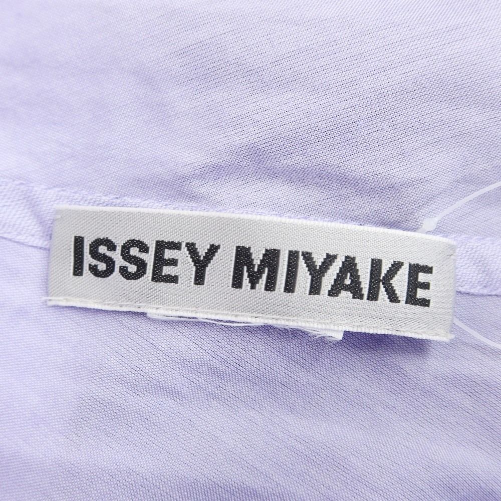 イッセイミヤケ ISSEY MIYAKE 2023年春夏 プリーツ ノースリーブ ワンピース ライトパープルxブラウン【サイズ表記なし（M位）】【レディース】