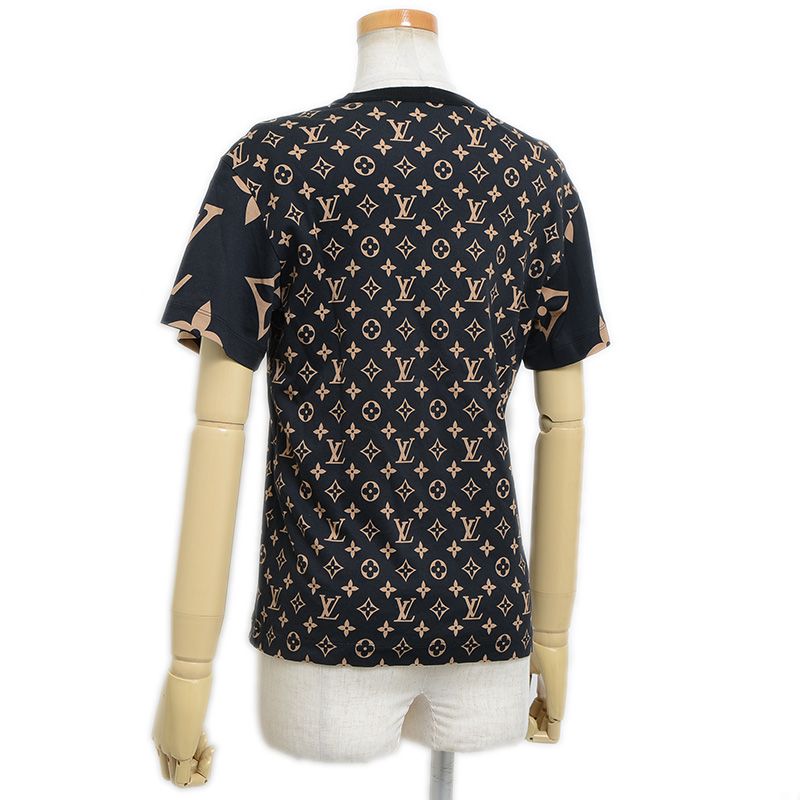 ルイ･ヴィトン モノグラム チェーン 半袖Tシャツ コットン ブラック ベージュ