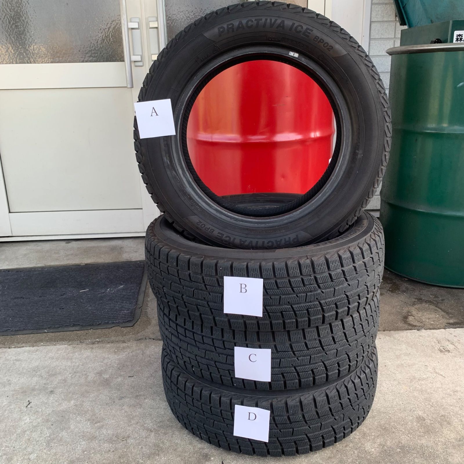 スタッドレスタイヤ プラクティバ PRACTIVA ICE ヨコハマタイヤ 165 65R14 22年製