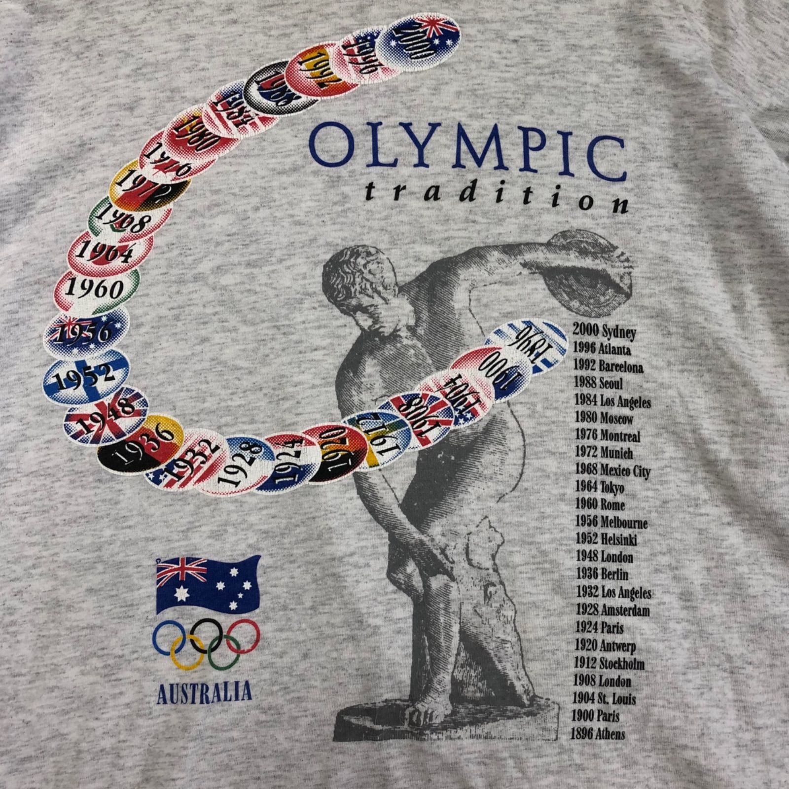 シドニーオリンピック プリントTシャツ シングルステッチ 