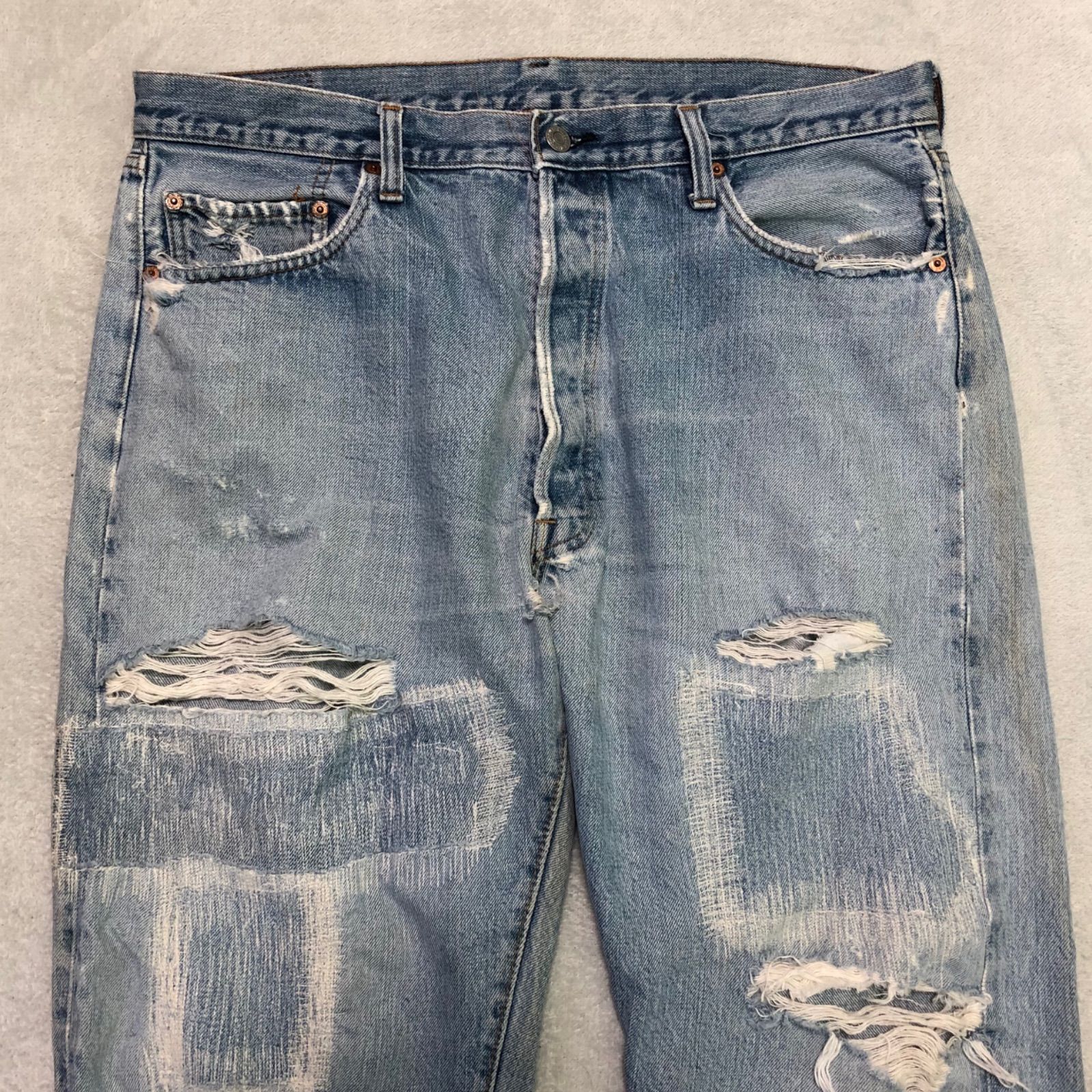 Levi's 501 デニムパンツ 70's 66後期 赤耳 ボタン裏刻印 '6' 一