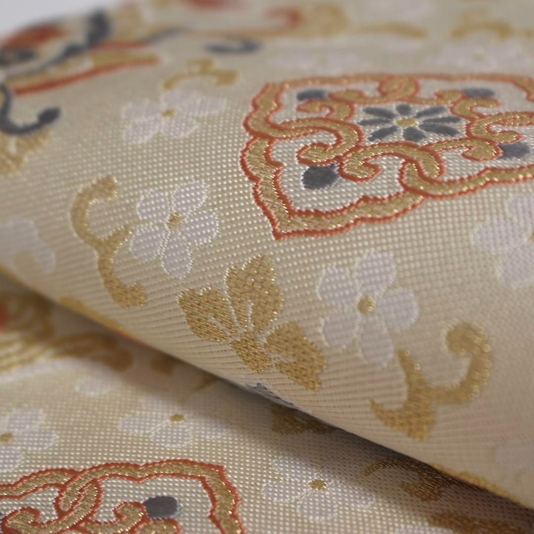 新品未使用品‼️お仕立て込み‼️ 京都西陣　藤原　紹巴織　名古屋帯　西飾華文柄 新品未使用品！！お仕立て込み！！ 京都西陣 藤原 紹巴織 名古屋