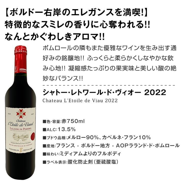 ≪右岸のエレガンスを大満喫!!≫厳選ボルドー4本セット!!
