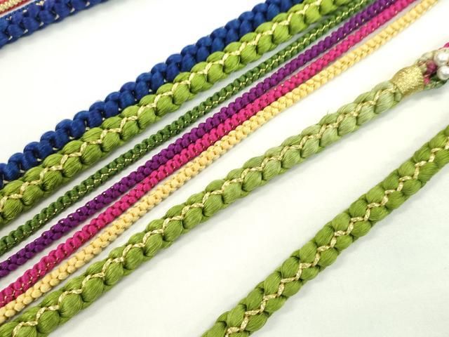 平和屋着物○和装小物 帯締め20本 振袖用 丸組 金銀糸 逸品