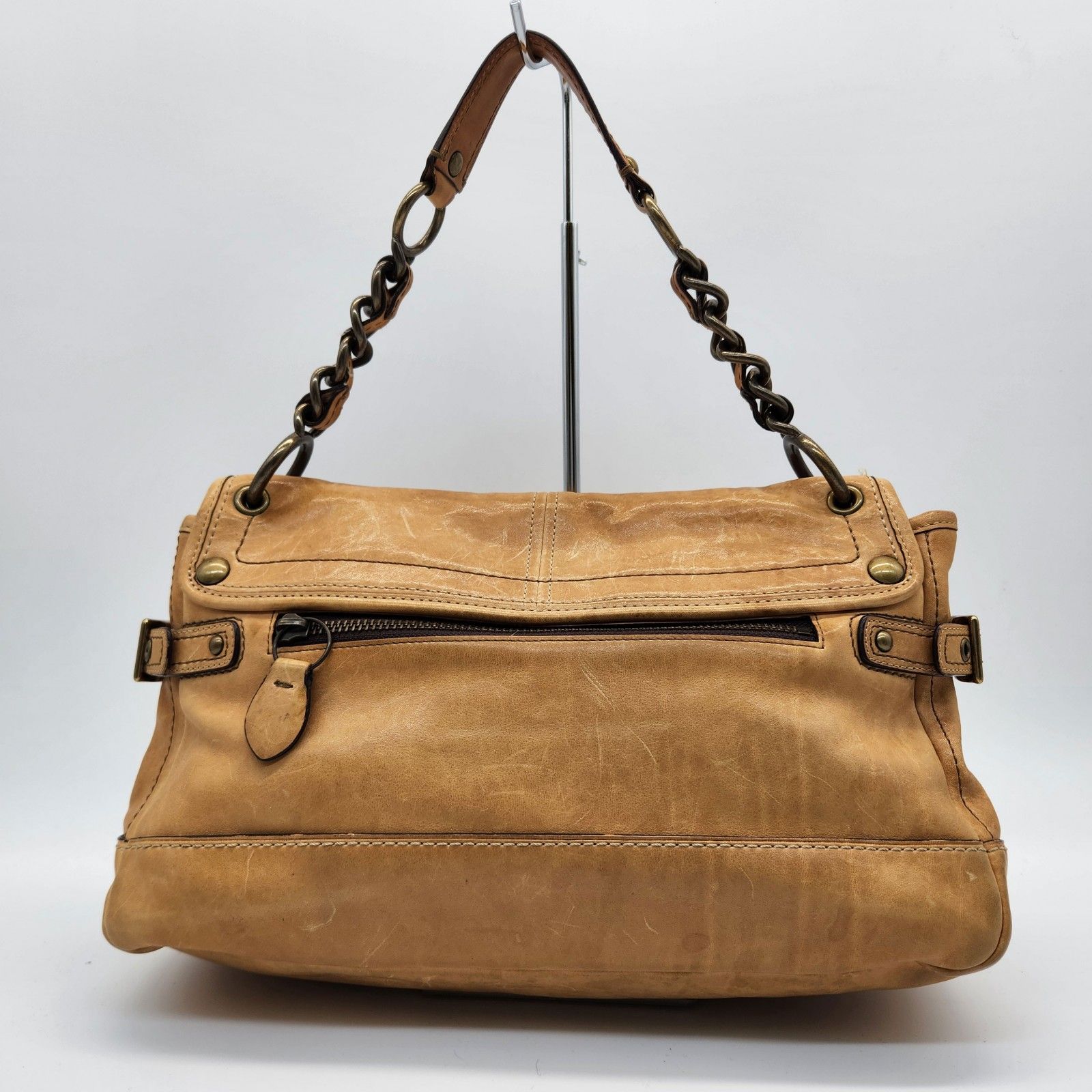 COACH コーチ オールレザー レガシーレザーレイポケットフラップバッグ 