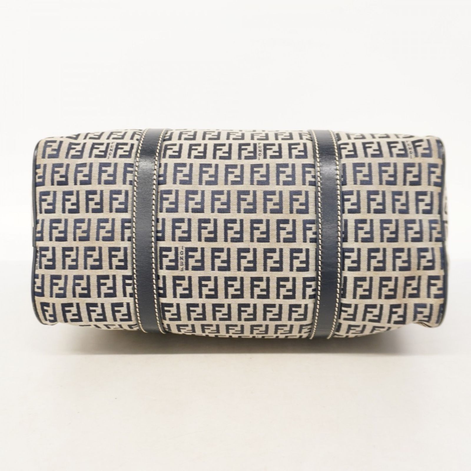 FENDI フェンディ ズッキーノ柄　ハンドバッグ　ネイビー Yahoo!オークション -「fendi ズッキーノ柄 ショルダーバッグ