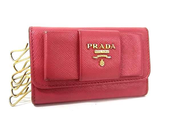 PRADA プラダ サフィアーノレザー 6連 キーケース 鍵入れ レディース