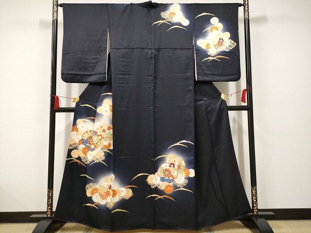 1054］訪問着 花丸吉祥文様 ぼかし染 正絹 着物 袷 - メルカリ