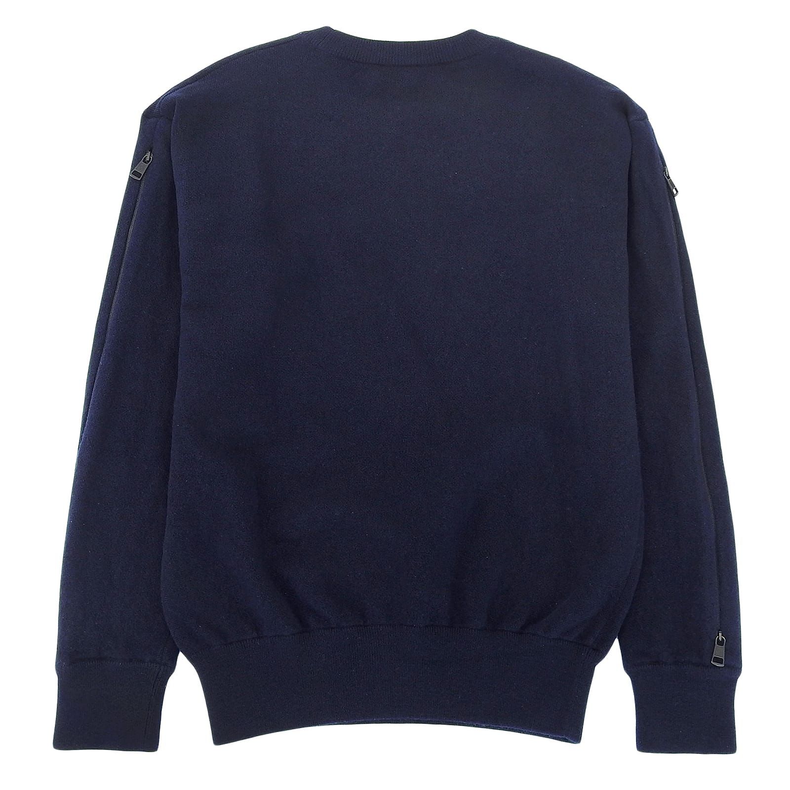 MONCLER　ネイビー 長袖ニット セーター MONCLERネイビー 長袖ニット セーター