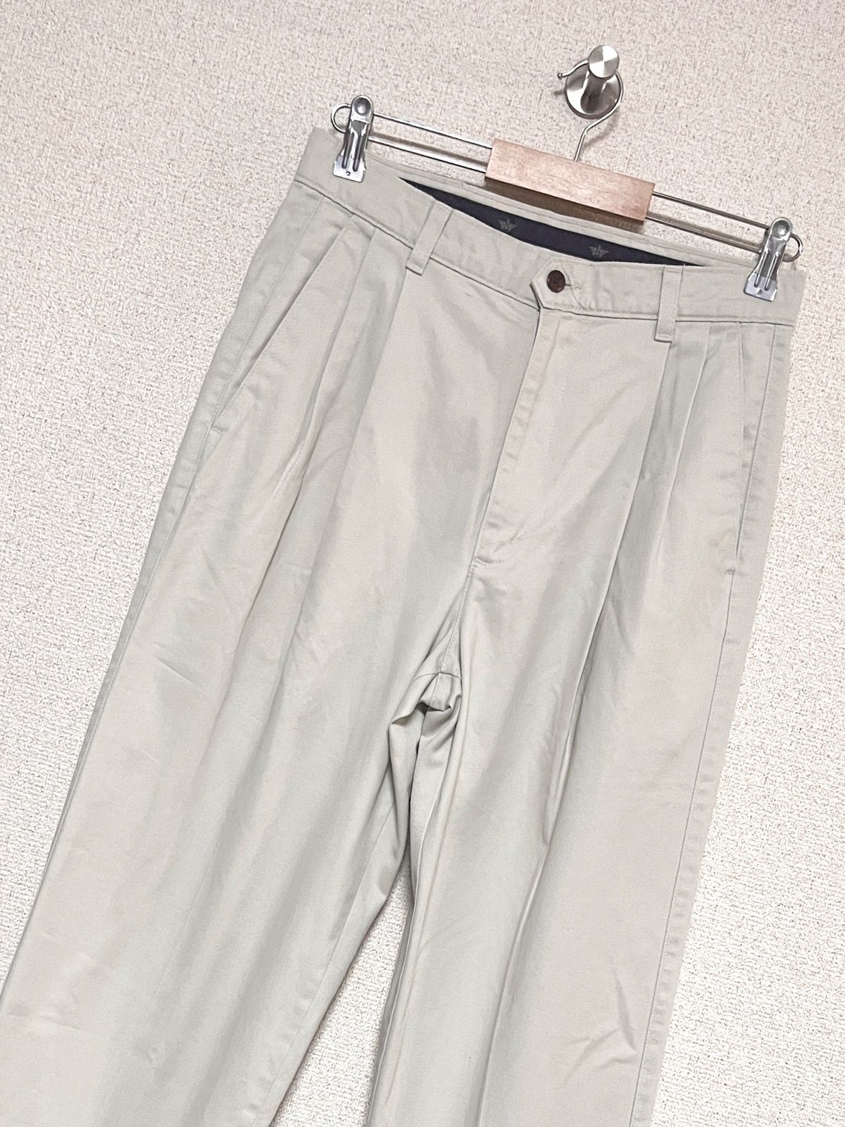 90s usa製古着 DOCKERS　チノパン　グレー　ツータックW33 L32 c2e5a09e6e2fc6460926d17c88e492