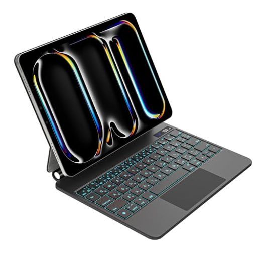 QERDAOYIマジックキーボード2025iPadPro11インチ M4 モデル番号 A2836A2837A3006 に適用iPadキーボード付きケース高精度トラックパッド付き日本語配列ファクションキー配列LCDディスプレ