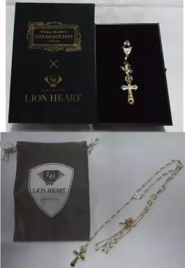 水樹奈々 ロザリオネックレス ゴールド 中古】銀製品・指輪・アクセサリー(女性) 水樹奈々×LION HEART
