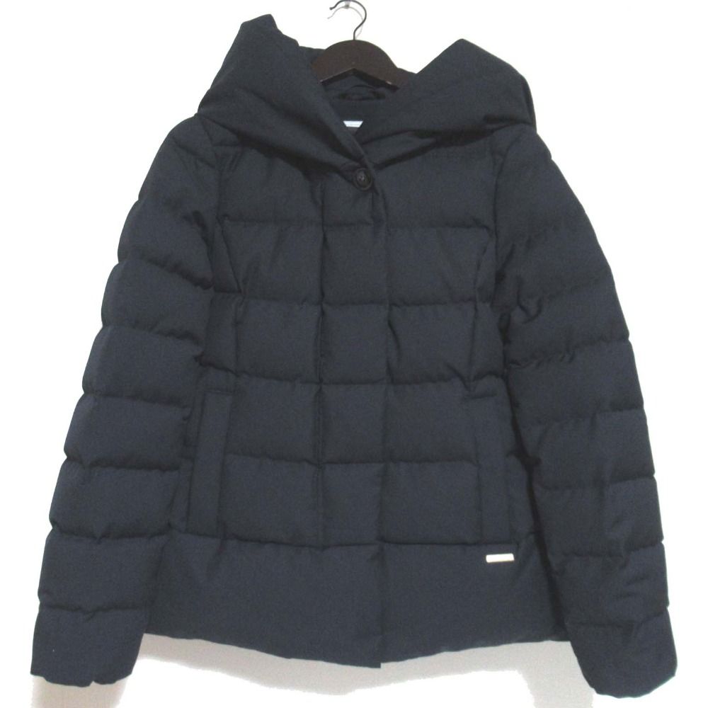 WOOLRICH ウールリッチ PUFFY PRESCOTT JACKET フーディー ダウンジャケット Mサイズ WWOU0951 ネイビー レディース 古着