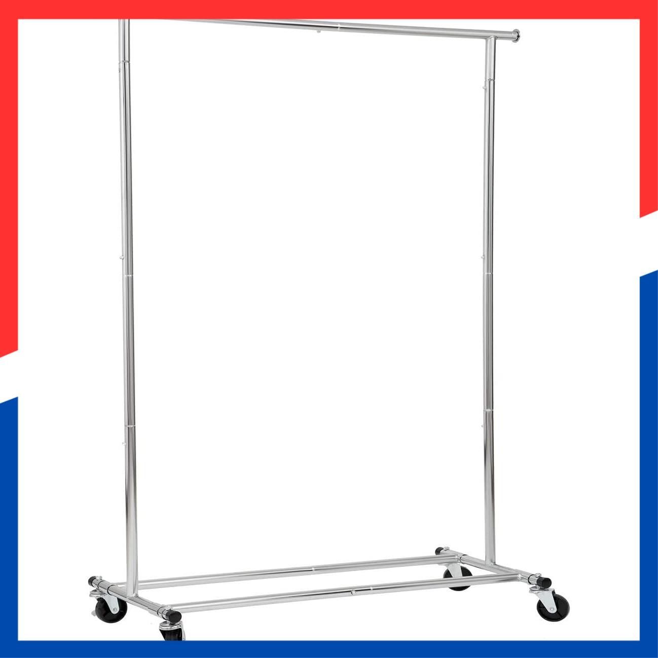 数量 横伸縮幅108-160cm 耐荷重110kg パイプハンガー 業務用ハンガーラック 頑丈 丈夫 DRM シルバー 幅108-160