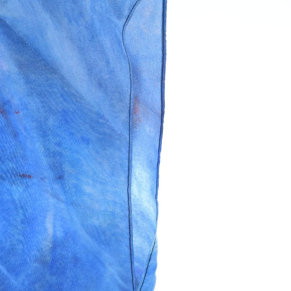 MARNI (マルニ) 23SS マーブル総柄 ハーフボタン シルク半袖シャツ  