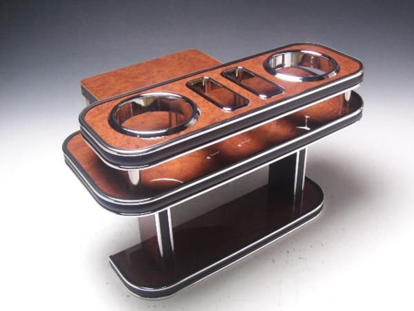 現品限り！200系ハイエースS・GLナロー用　リアカウンターテーブル　ブラック　BKxシルバー　B品