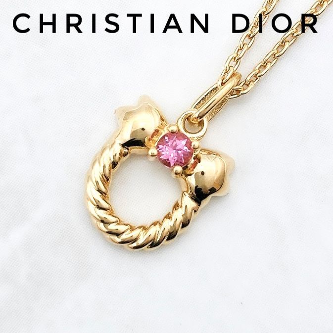 Ch Dior ピンクストーン リボン ネックレス - BRANDBAY公式ショップ