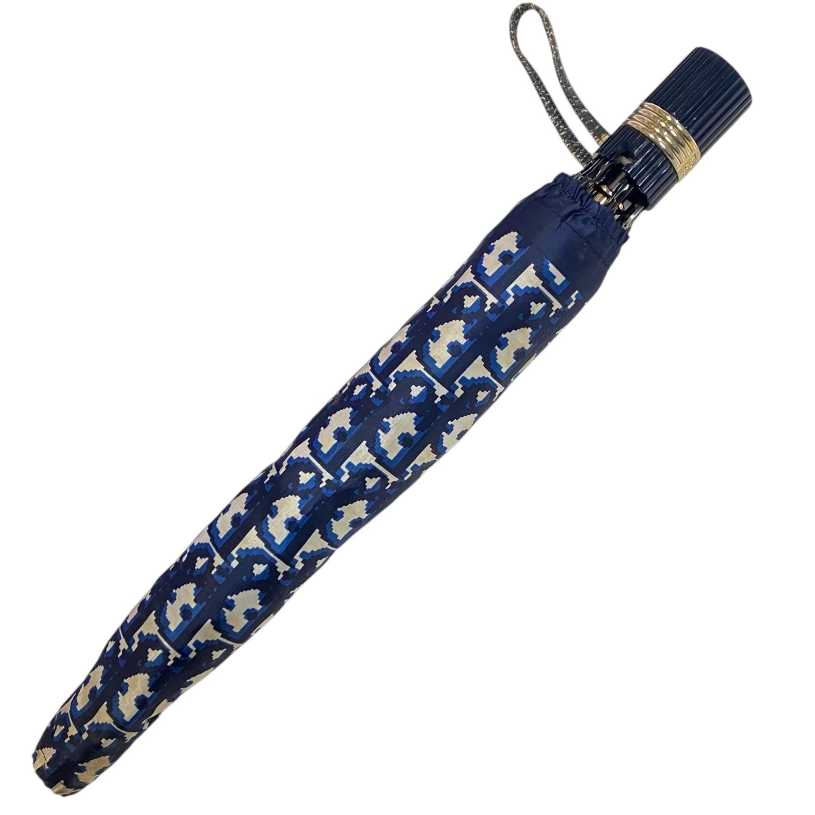 中古品】Dior クリスチャン ディオール 折り畳み傘 ネイビー系